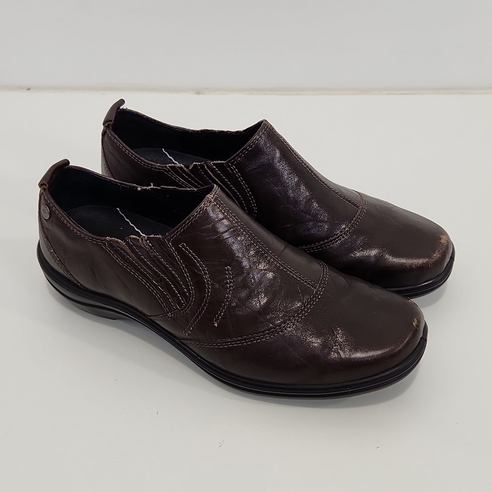 Romika Clogs Loafers Shoes Womens Size 7-7.5 US 38 EU Brown Leather Slip On NICE